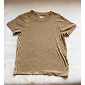 Madewell Cotton Boxy Tee in Drill Khaki | Size: S